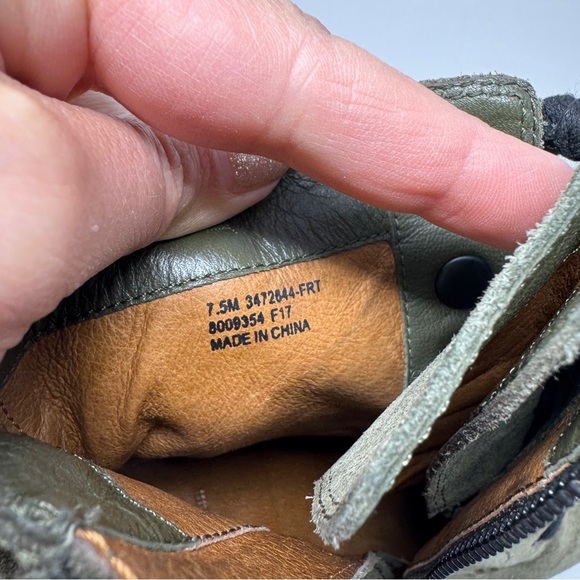 Frye Myra Lug Combat Boot in Olive Green - Picture 6 of 12